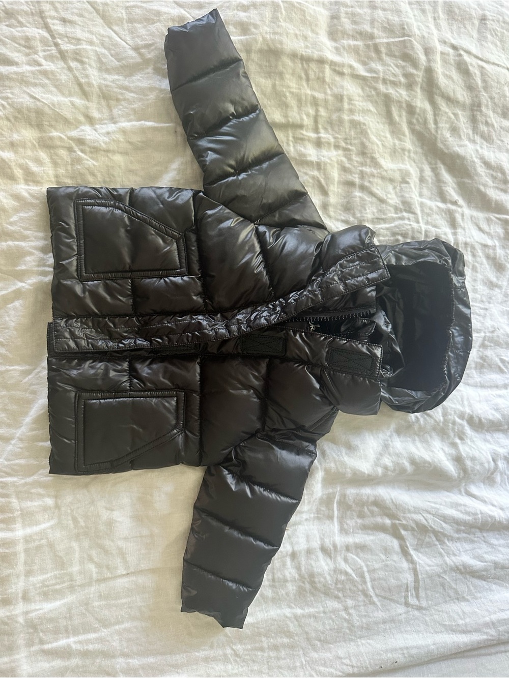 One Kid Road Coat Black Puffer 12m